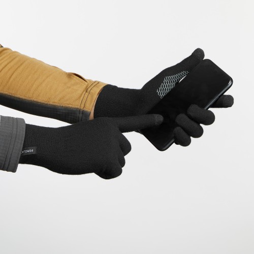 Guantes termicos tactiles sin costuras FORCLAZ Trek 500 - Negro 