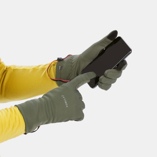 Guantes termicos tactiles FORCLAZ MT 500-Kakhi