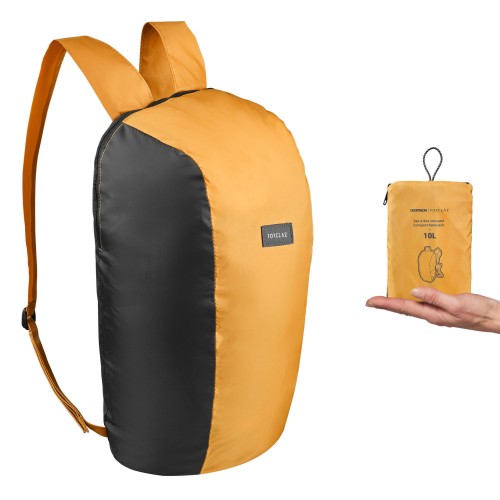 Mochila plegable 10L FORCLAZ- Amarillo