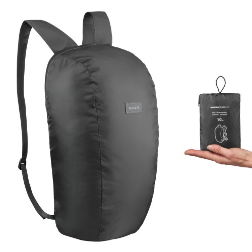 Mochila plegable 10L FORCLAZ - Negro