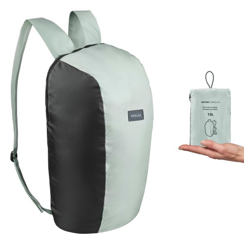 Mochila plegable 10L FORCLAZ - Celeste caqui