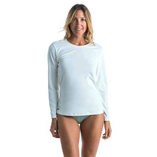 Camiseta anti UV UPF 50+  OLAIAN manga larga Mujer -Blanco 