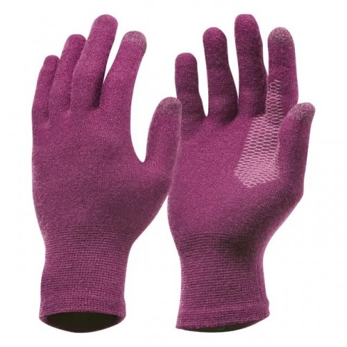 Guantes Trekking tactiles sin costuras QUECHUA Trk 500 - Violeta