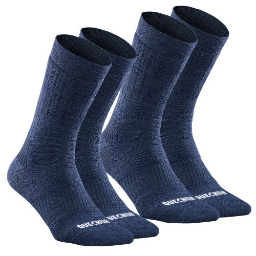 Calcetines termicos x2 pares QUECHUA SH100 - Azul