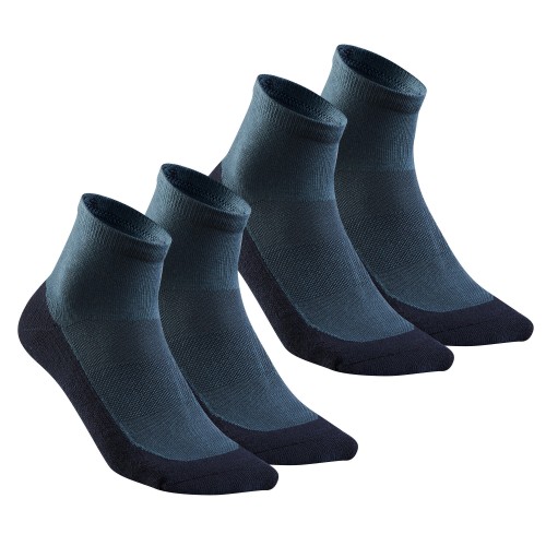 Calcetines cortos QUECHUA X2 pares NH100 - Azul oscuro