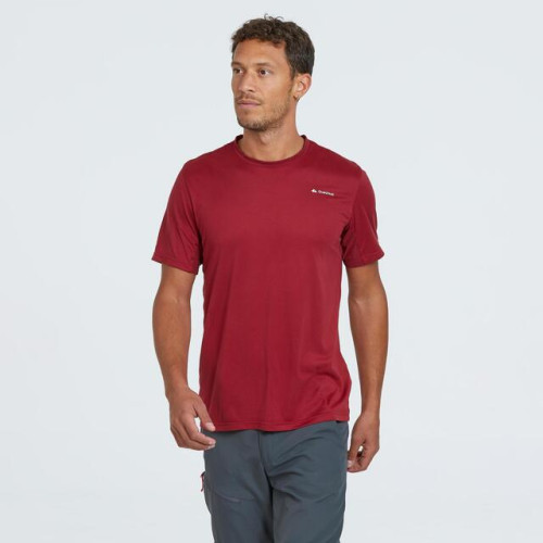 Camiseta QUECHUA Manga Corta MH500 -Bordo
