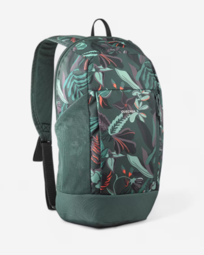 Mochila QUECHUA de montaña y senderismo 10L NH100- Verde Floral
