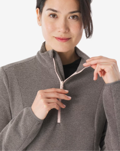  Polar QUECHUA montaña y trekking media cremallera Mujer MH100 - Gris